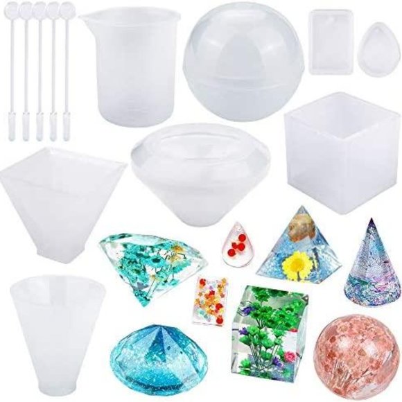 8 Pack Resin Casting Molds Large Silicone Molds - Picture 7 of 7